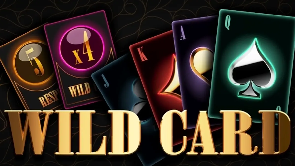 Interface do jogo de slot Wild Card em um dispositivo móvel